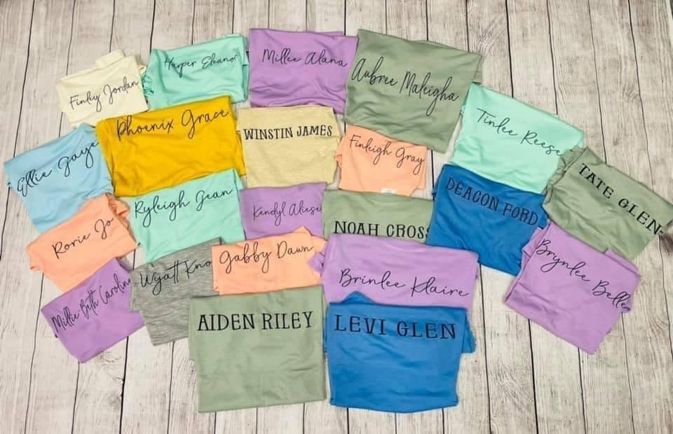 Personalized Colored T-Shirt- Youth