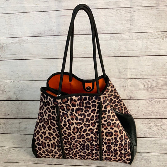 Brown Leopard Neoprene Bag Set