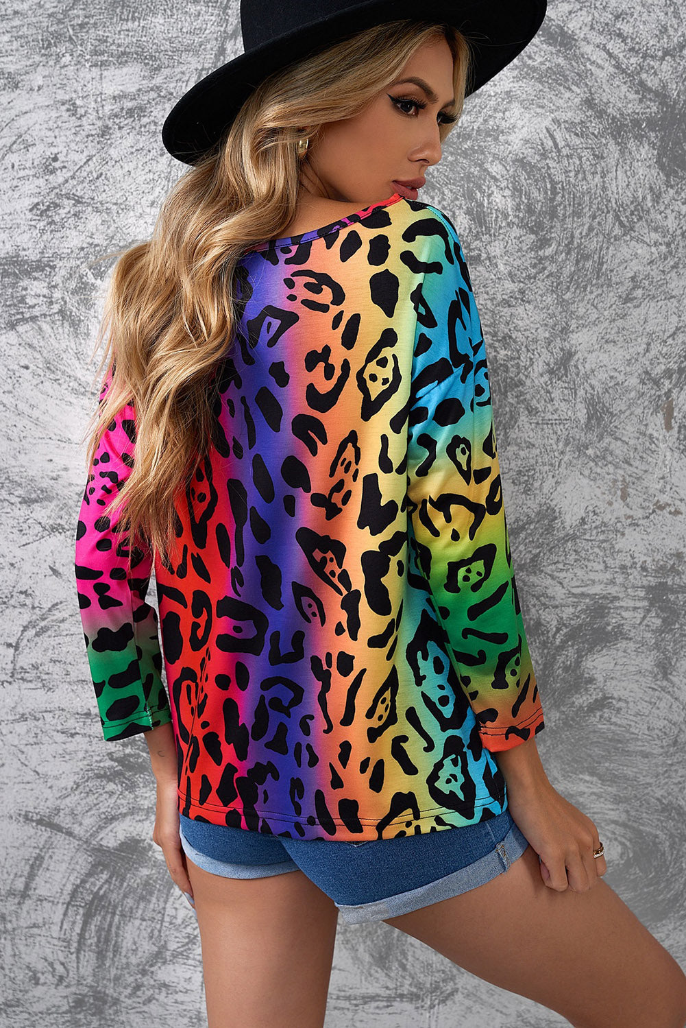 Colorful Leopard Blouse